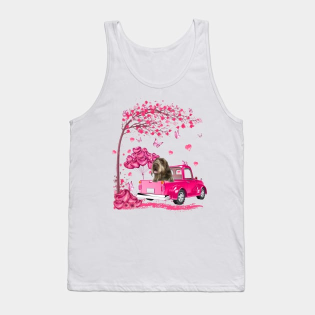 Valentine's Day Love Pickup Truck Wirehaired Pointing Griffon Tank Top by TATTOO project